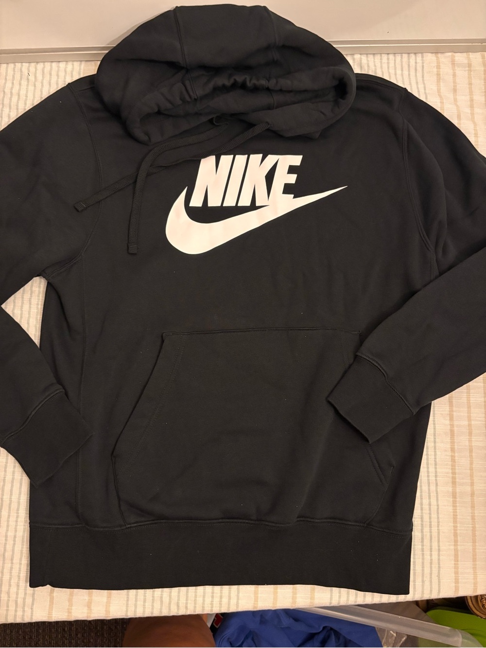 Nike Black Hoodie with White Swoosh Logo